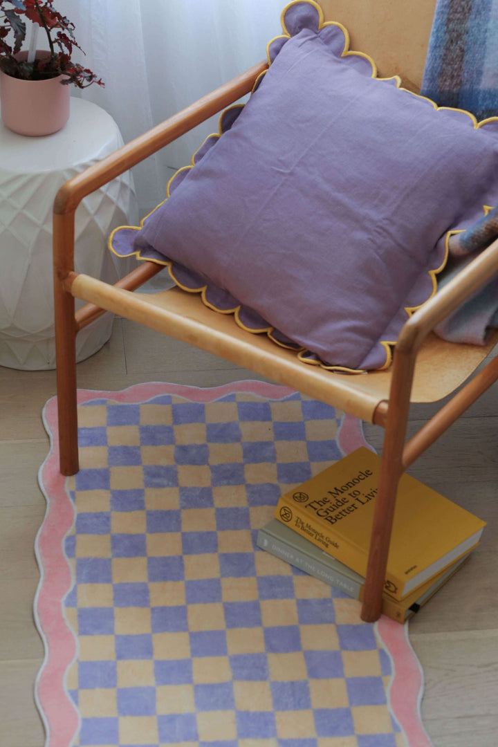 LanySpace Mellow Pastel Runner under a retro chair adds charm