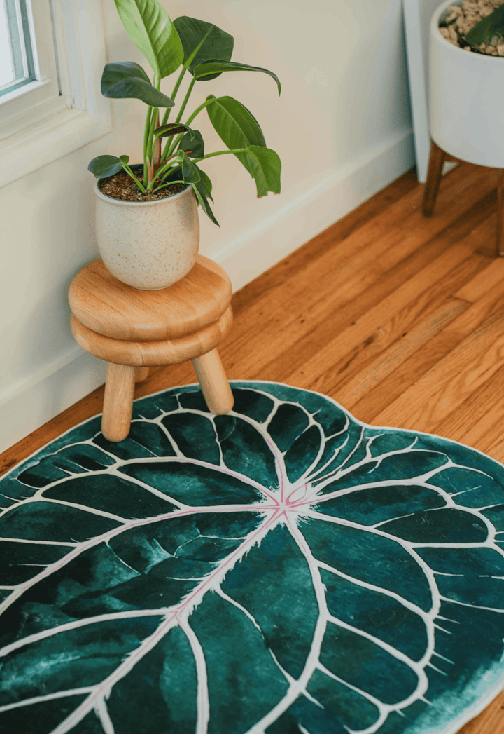 Closer look at LanySpace Irregular Caladium Leaf Rug