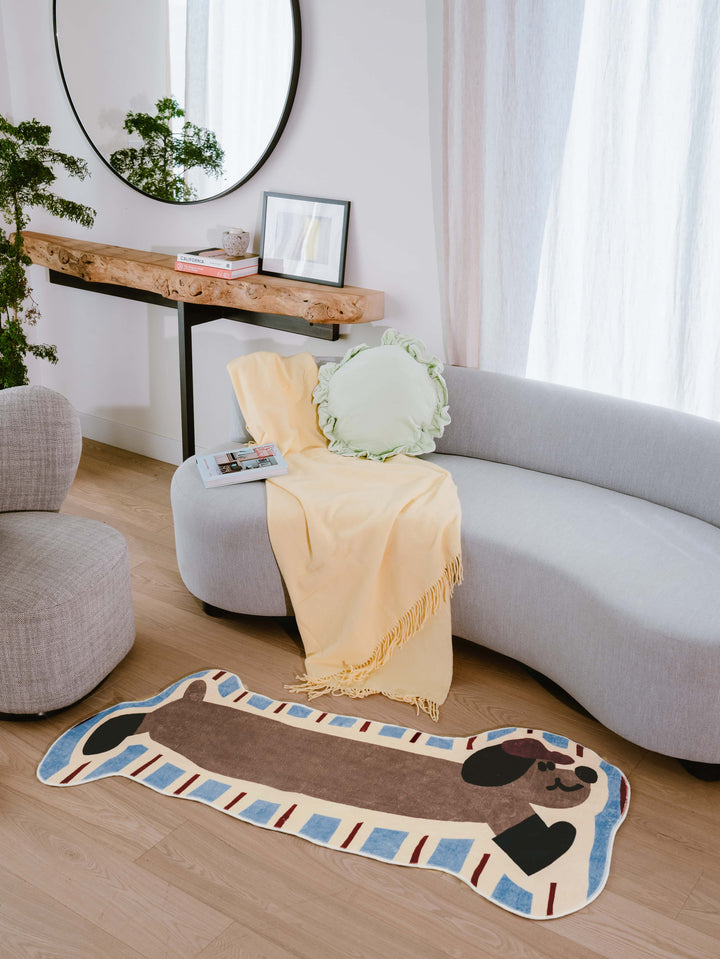 LanySpace Irregular Shaped Dachshund Runner in Living Room