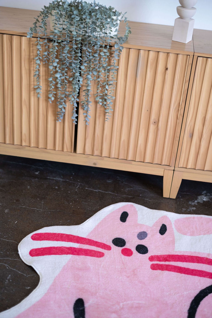 Cozy Corner with LanySpace Pink Cat Print Rug