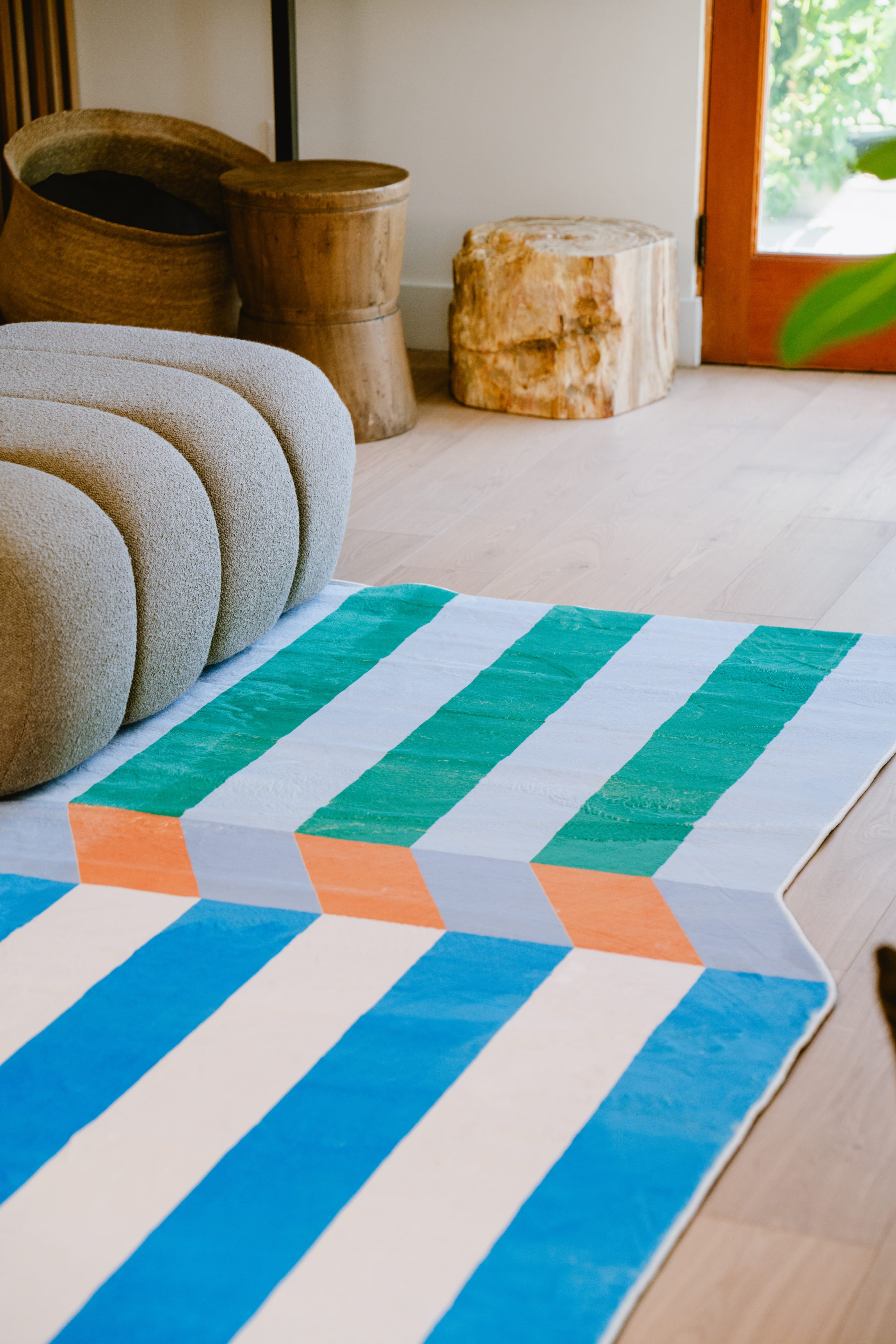 Modern irregular selling striped Rug