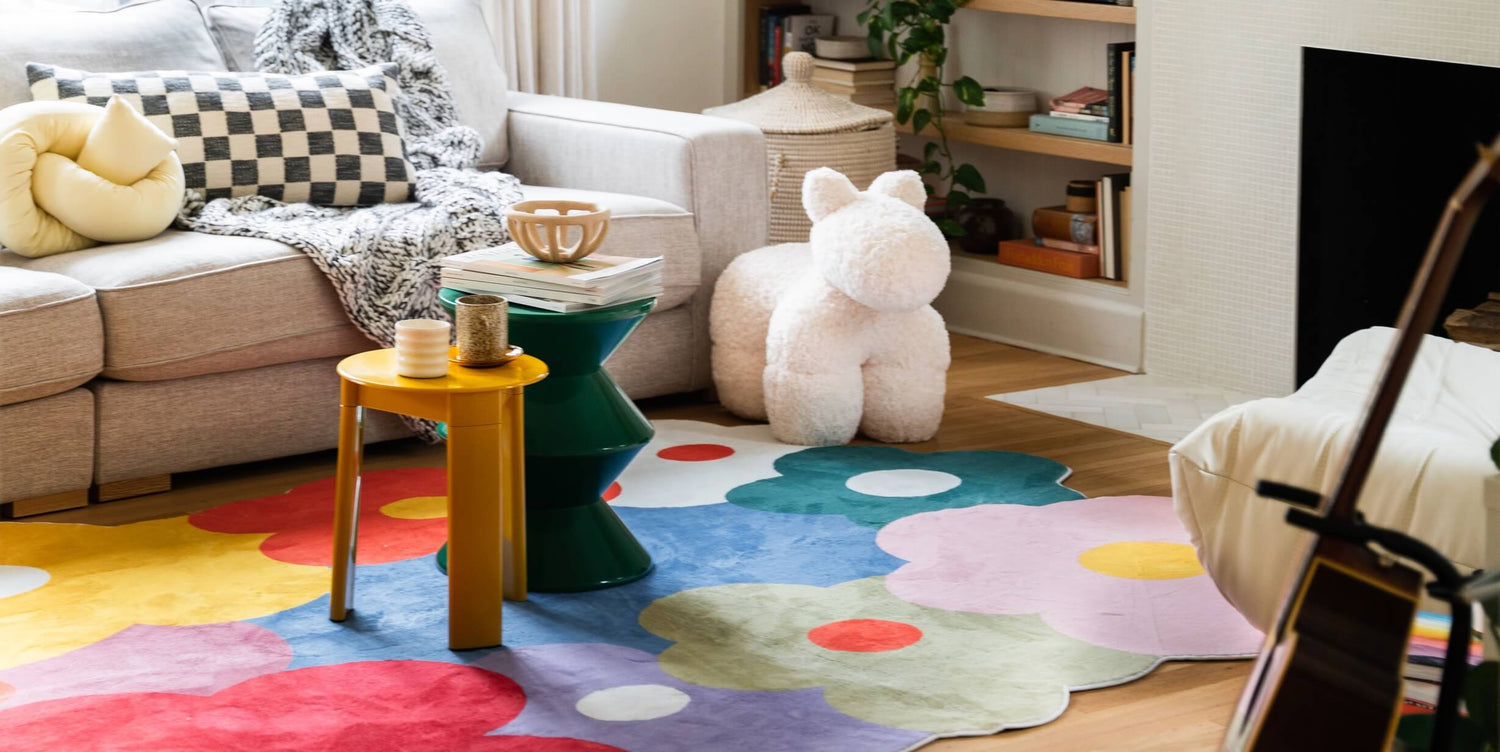 LanySpace Funky Flowers Rug in Living Room PC